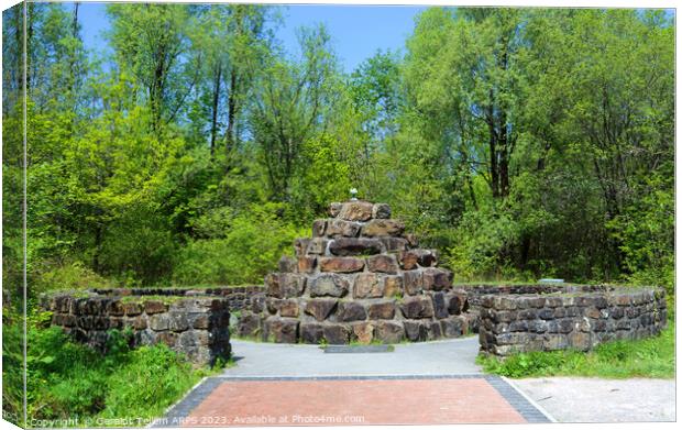 Park Slip Memorial, Cefn Cribwr, Bridgend, South Wales Canvas Print by Geraint Tellem ARPS