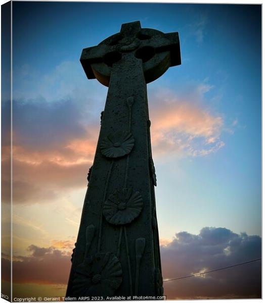 Cefn Cribwr War Memorial, Bridgend, South Wales, UK Canvas Print by Geraint Tellem ARPS