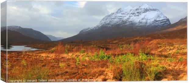 Liathach and Glen Torridon, Highland, Scotland Canvas Print by Geraint Tellem ARPS