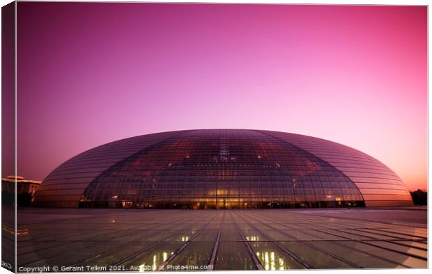 National Centre for the Performing Arts, Beijing, China Canvas Print by Geraint Tellem ARPS