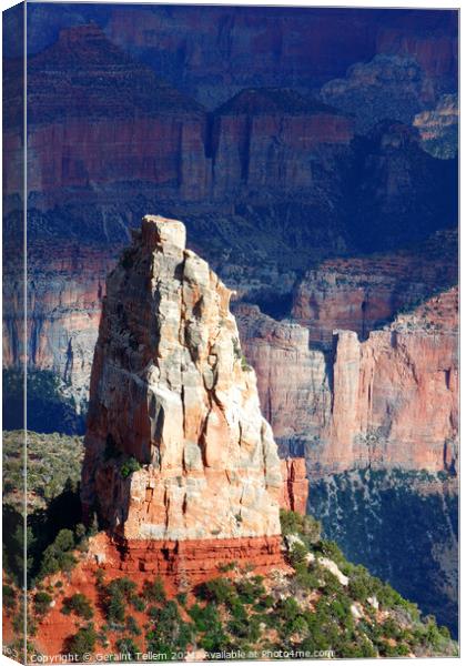 Mount Hayden from Point Imperial, north rim, Grand Canyon, Arizona, USA Canvas Print by Geraint Tellem ARPS