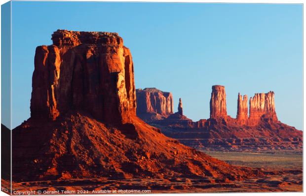 Monument Valley, Navajo Tribal Park, USA Canvas Print by Geraint Tellem ARPS