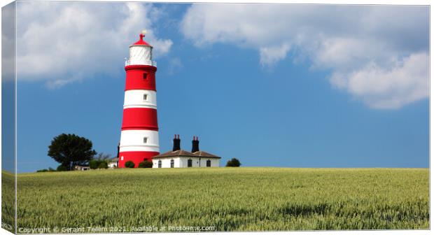 Happisburgh Lighthouse, Norfolk, UK Canvas Print by Geraint Tellem ARPS