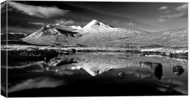 Loch Nah Achlaise, Rannoch Moor, Highland Region, Scotland, UK Canvas Print by Geraint Tellem ARPS