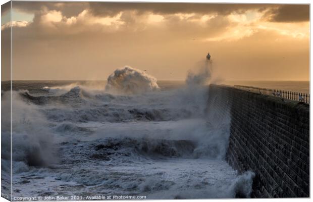 Give Me A Wave Canvas Print by John Baker