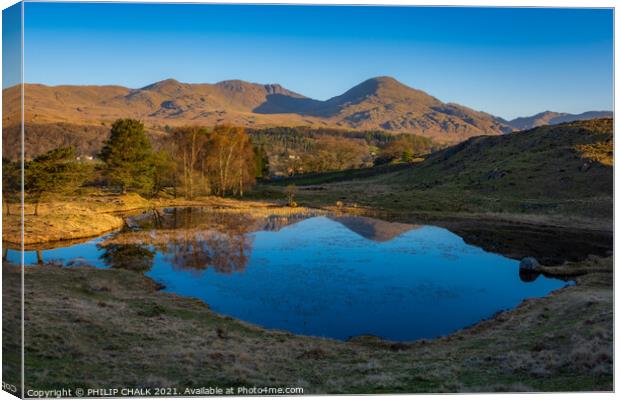 Kelly hall tarn sunrise 582 Canvas Print by PHILIP CHALK