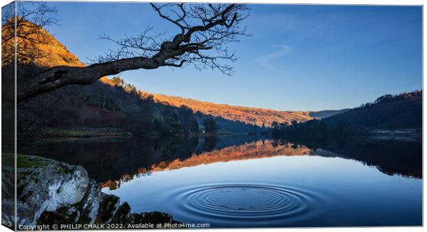 Rydal water ripples 667 Canvas Print by PHILIP CHALK