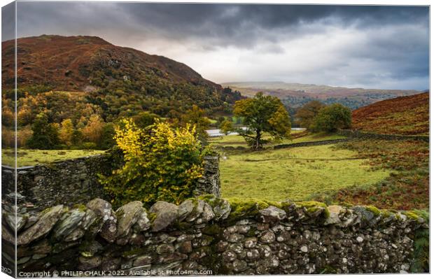 Lake district landscape Ambleside 836  Canvas Print by PHILIP CHALK