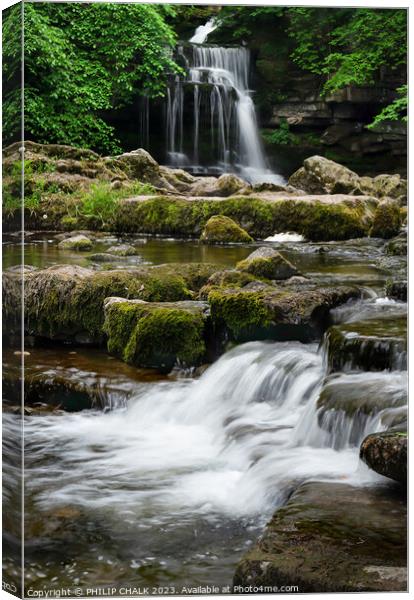 Two cascades 898 Canvas Print by PHILIP CHALK