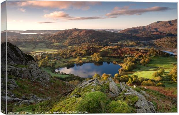 Loughrigg fell 1016 Canvas Print by PHILIP CHALK