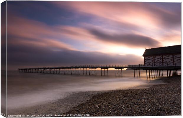 Saltburn sunrise 1071  Canvas Print by PHILIP CHALK