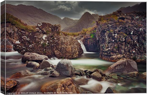 Fairy pools landscape 35 Canvas Print by PHILIP CHALK