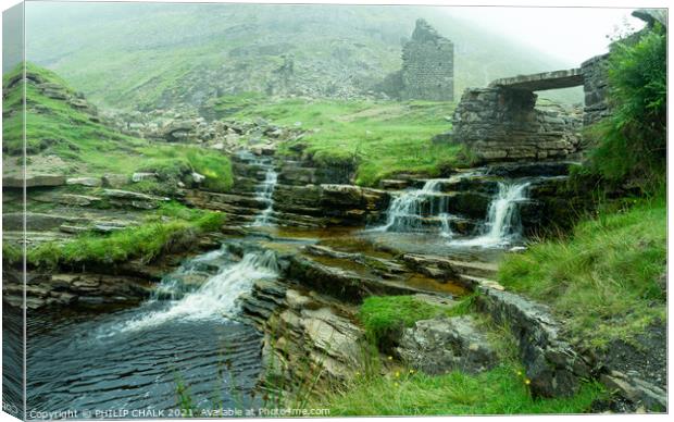 Gunnerside Gill lead mine in the Yorkshire dales 49 Canvas Print by PHILIP CHALK