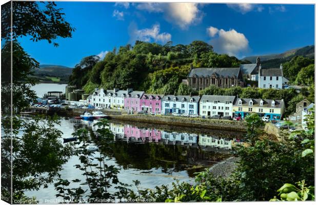 Portree town on the Isle of Skye 187 Canvas Print by PHILIP CHALK