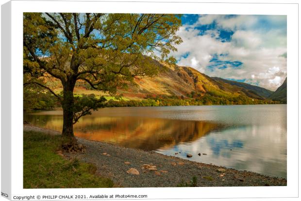 Buttermere in the late summer light 322 Canvas Print by PHILIP CHALK