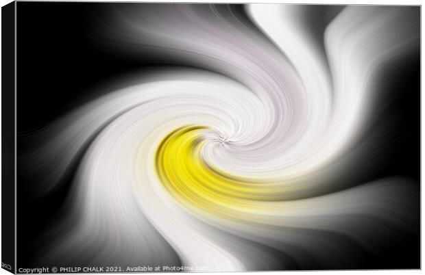 Abstract flower twirl art 403  Canvas Print by PHILIP CHALK