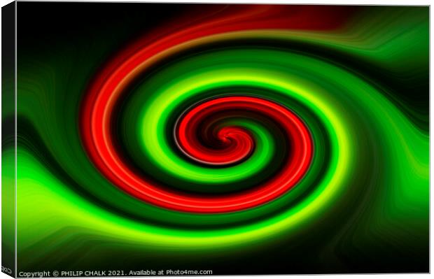Abstract swirl vortex 448  Canvas Print by PHILIP CHALK