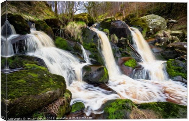 arty Posforth waterfall. 463  Canvas Print by PHILIP CHALK
