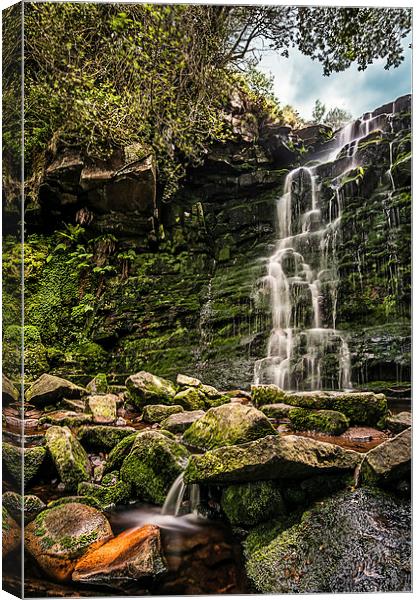 Middle Black Clough Falls Canvas Print by Jeni Harney