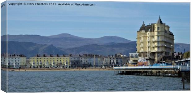 Grand hotel from Llandudno pier Canvas Print by Mark Chesters