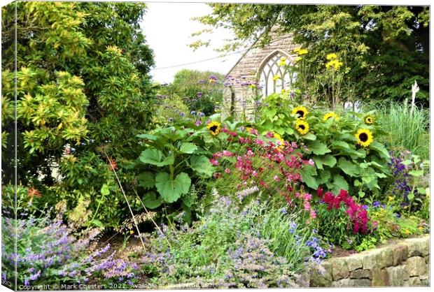 Colourful Cottage Garden Canvas Print by Mark Chesters