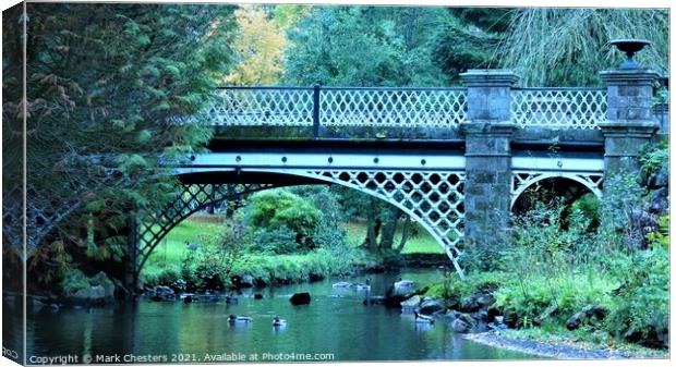 Tranquil Buxton Bridge Canvas Print by Mark Chesters