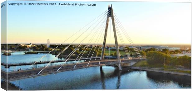 Dusks Enchantment on Southport Marina Canvas Print by Mark Chesters