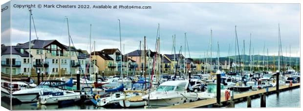 Serenity at Deganwy Marina Canvas Print by Mark Chesters