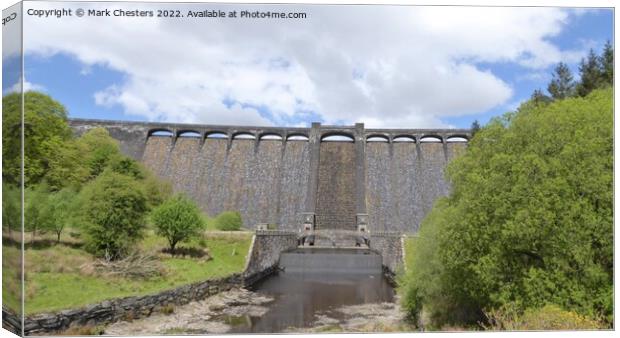 Dramatic Elan Valley Reservoir Canvas Print by Mark Chesters