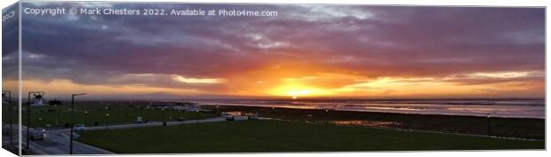 Sunrise above Lytham st annes Canvas Print by Mark Chesters