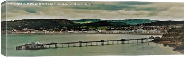 Stormy Drama on Llandudno Pier Canvas Print by Mark Chesters