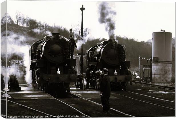 Majestic Steam Train Journey Canvas Print by Mark Chesters
