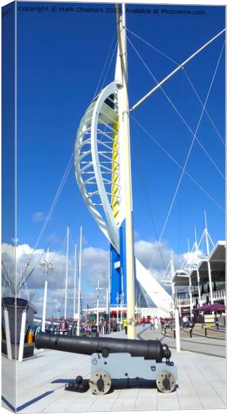 Towering Over Portsmouth Canvas Print by Mark Chesters