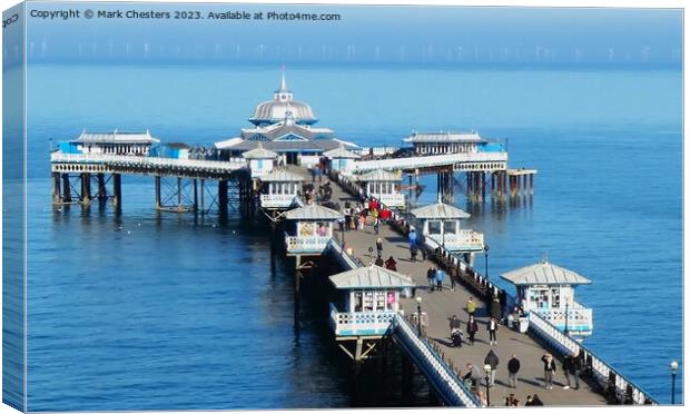 Blissful Moments on Llandudno Pier Canvas Print by Mark Chesters