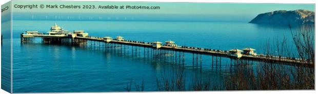 Llandudno pier from the toll road Canvas Print by Mark Chesters