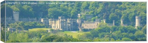 Gwrych Castle from the A55 Canvas Print by Mark Chesters