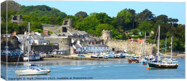 Conwy town walls  Canvas Print by Mark Chesters