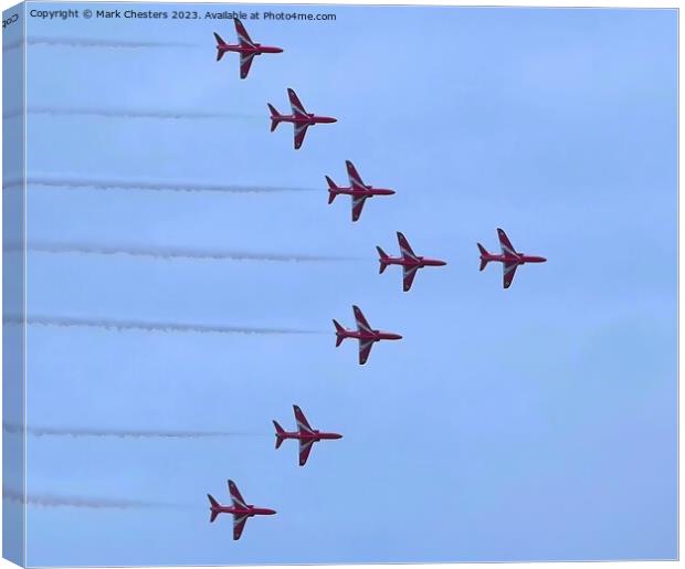 Red Arrow in flight 2023 Canvas Print by Mark Chesters