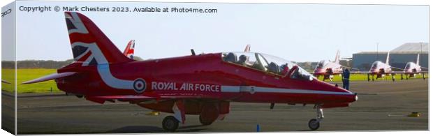 Close up photo of a Red Arrow Canvas Print by Mark Chesters