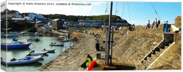 New Quay Harbour wall Canvas Print by Mark Chesters