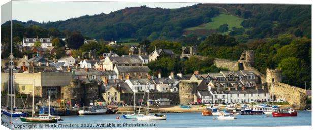 Conwy Town walls Canvas Print by Mark Chesters