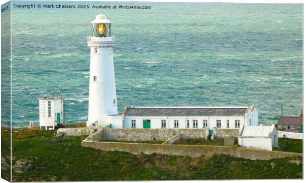 South Stack lighthouse  Canvas Print by Mark Chesters
