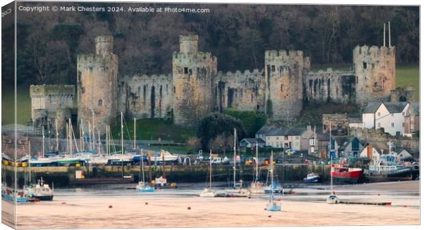 Mighty Conwy Castle Canvas Print by Mark Chesters