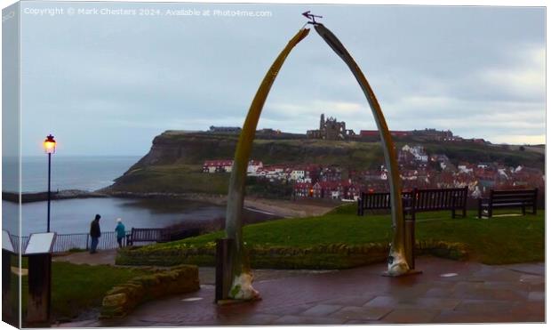 Whitby Whale jaw bone arch Canvas Print by Mark Chesters