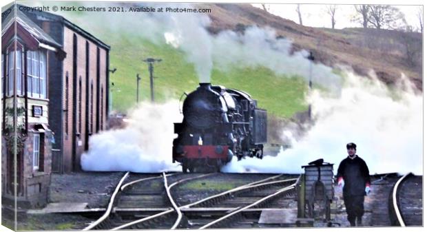 Letting off steam Canvas Print by Mark Chesters