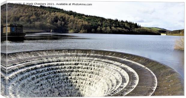 Ladybower Plug Hole Canvas Print by Mark Chesters