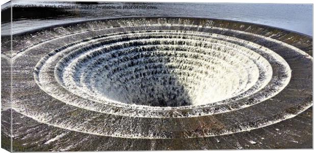 Don't Look Down, Ladybower Plug hole Canvas Print by Mark Chesters