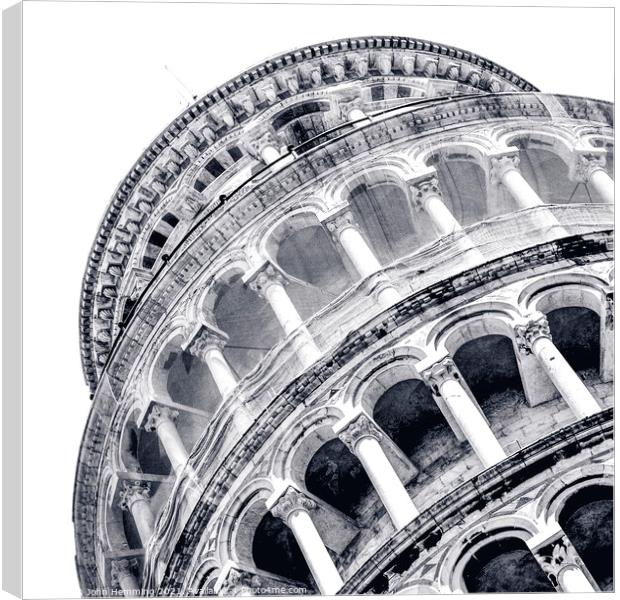 Leaning tower of Pisa Canvas Print by John Hemming