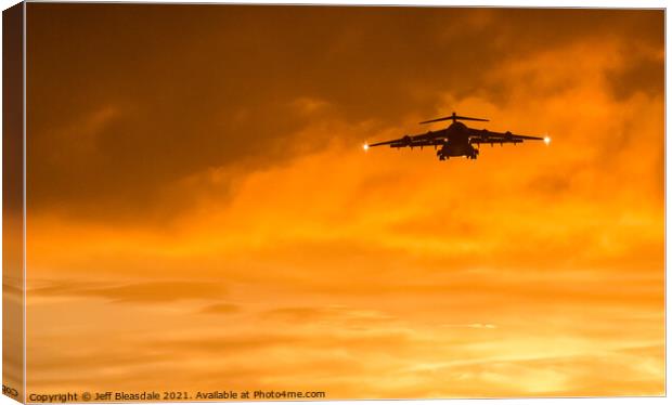 Sunset Landing Canvas Print by Jeff Bleasdale