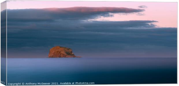 Bass Rock Sunset  Canvas Print by Anthony McGeever